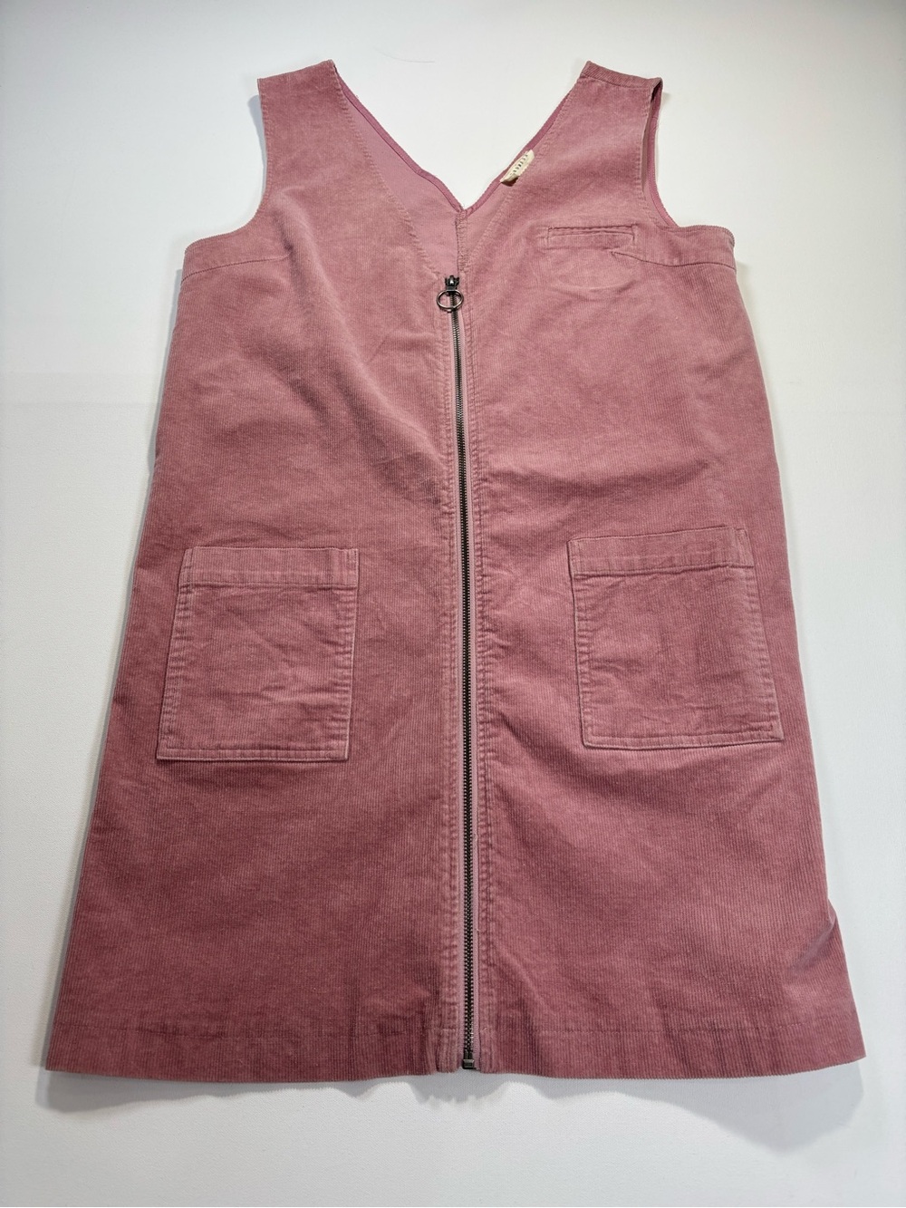 Promesa Dusty Rose Corduroy Zip-Front Casual Dress